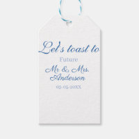 lets toast to future mr & mrs couple wedding blue
