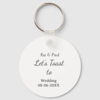 Let's toast to wedding add name date simple couple