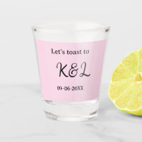 Let's toast to wedding engagement name letter pink