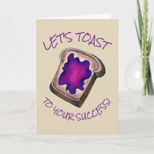 Let's Toast to Your Success Congrats Foodie Grape Card