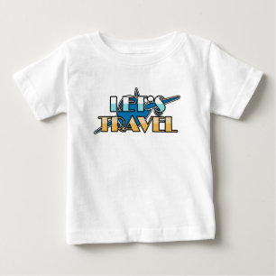 Let's Travel Aeroplane Design Baby T-Shirt