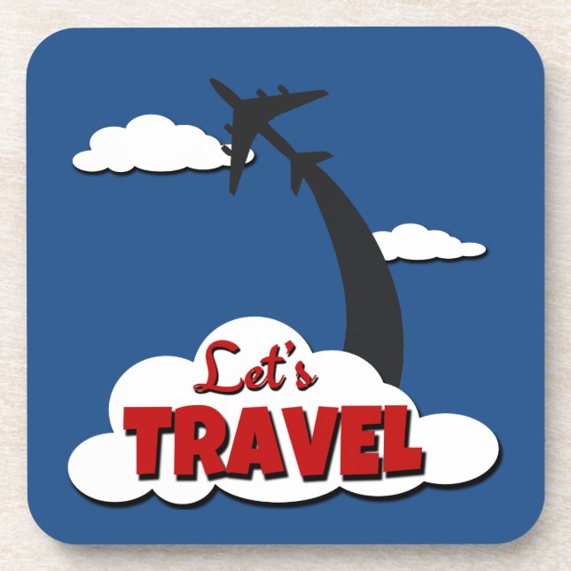 Let's travel coaster (Front)