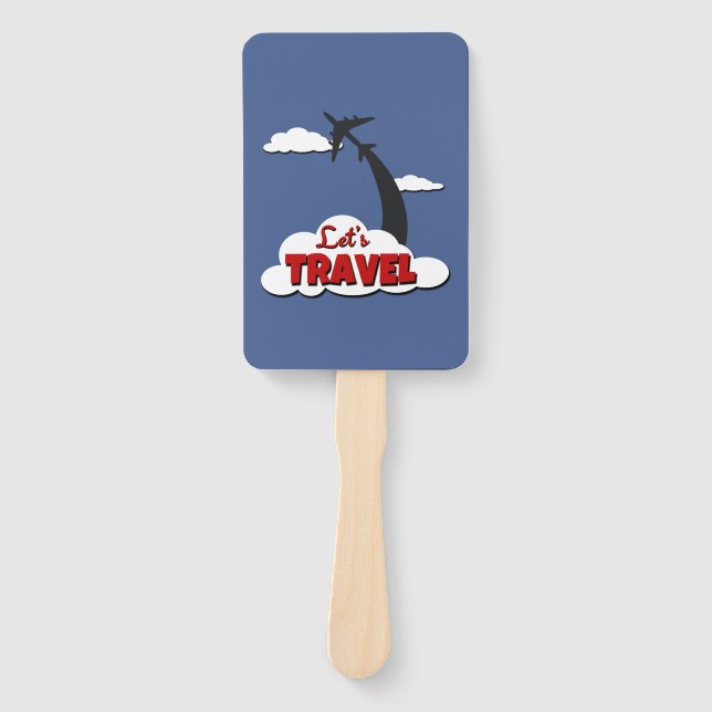 Let's travel hand fan (Front)