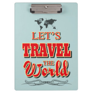 Let's travel the world clipboard