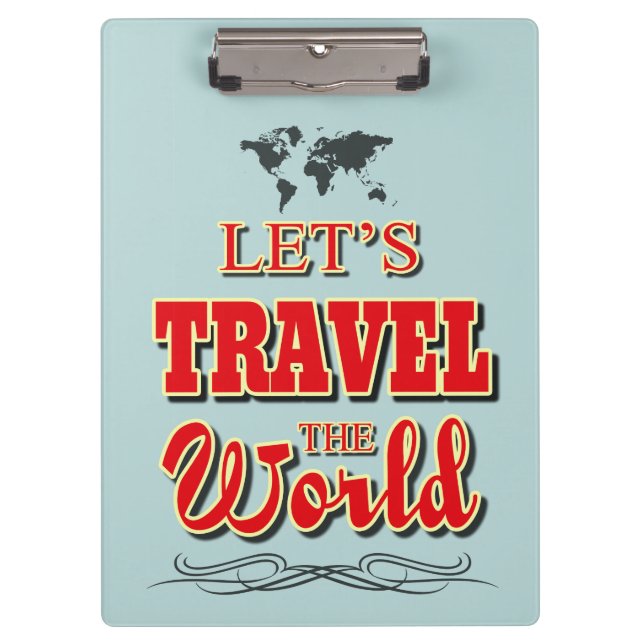 Let's travel the world clipboard (Front)
