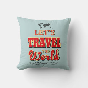 Let's travel the world cushion
