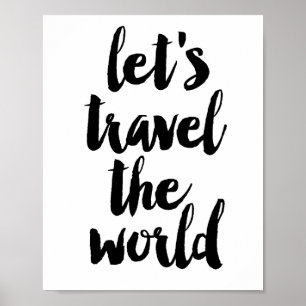 Let's travel the world poster