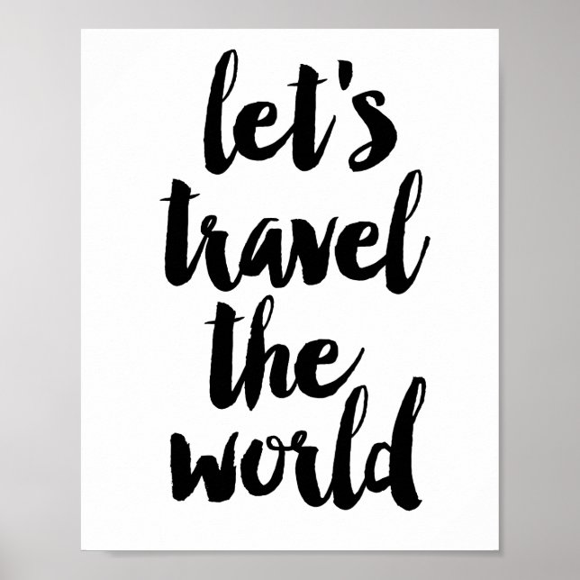 Let's travel the world poster (Front)