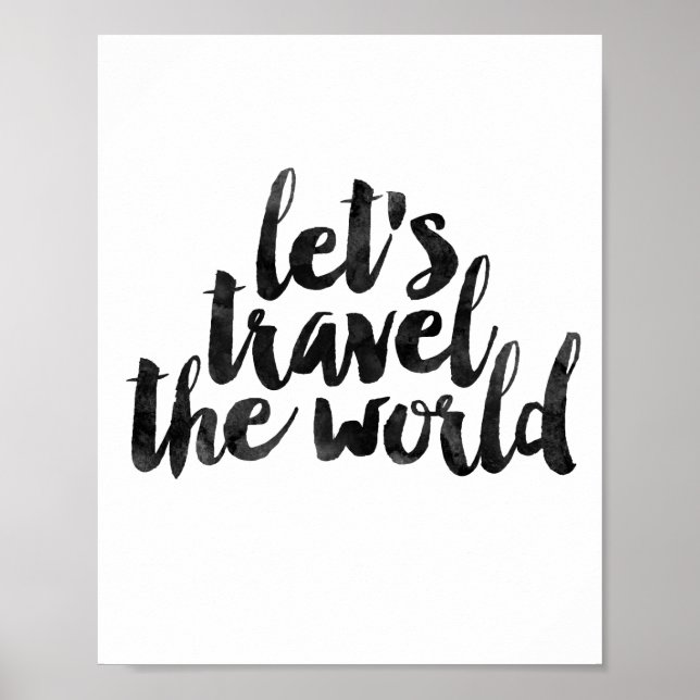 Let's Travel The World Poster (Front)