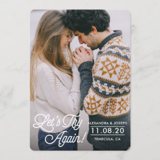 Let's Try Again Postponement Card