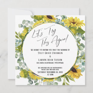 Let's Try This Again Floral Postponed Wedding Card