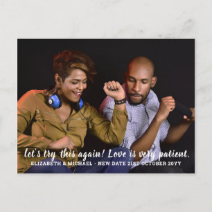 Lets Try This again New Date BUDGET Photo Wedding Postcard