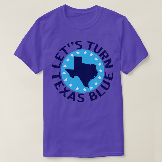 Lets Turn Texas Blue T-Shirt (Design Front)