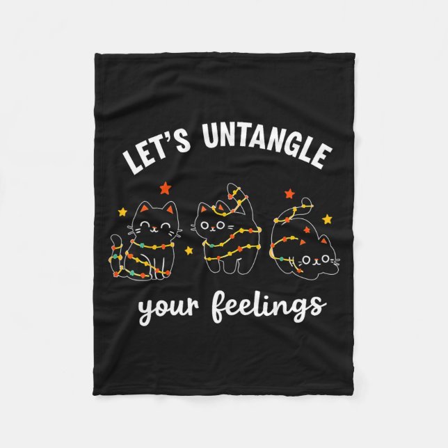 Let's Untangle Your Feelings School Counsellor Chr Fleece Blanket (Front)