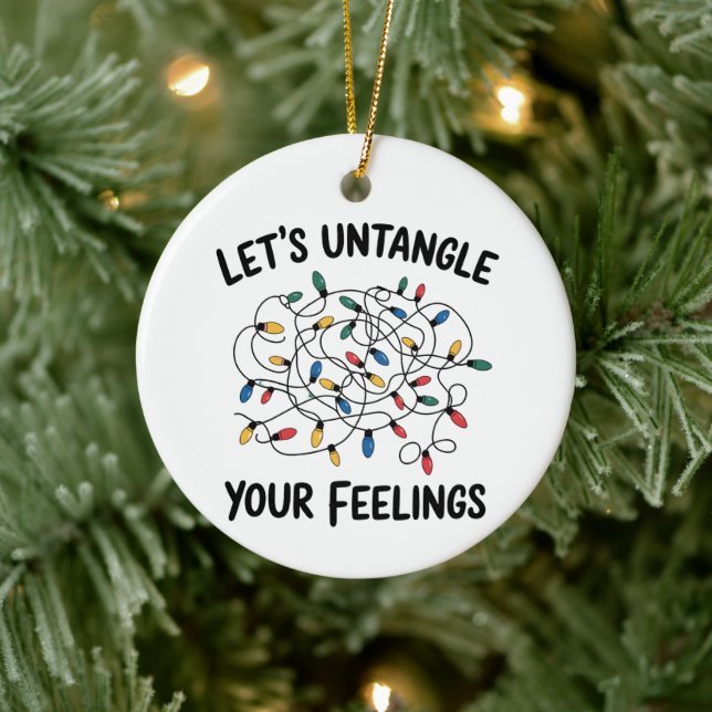 Let's Untangle Your Feelings School Counselor  Ceramic Tree Decoration (Tree)