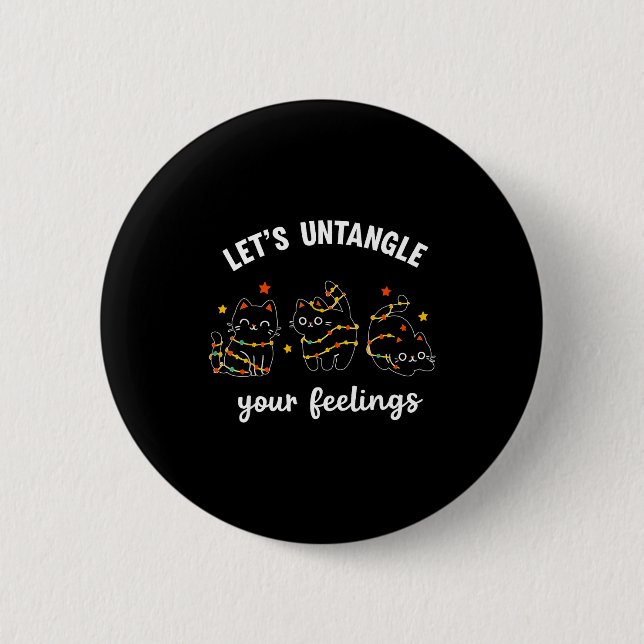 Let's Untangle Your Feelings School Counselor Chri 6 Cm Round Badge (Front)