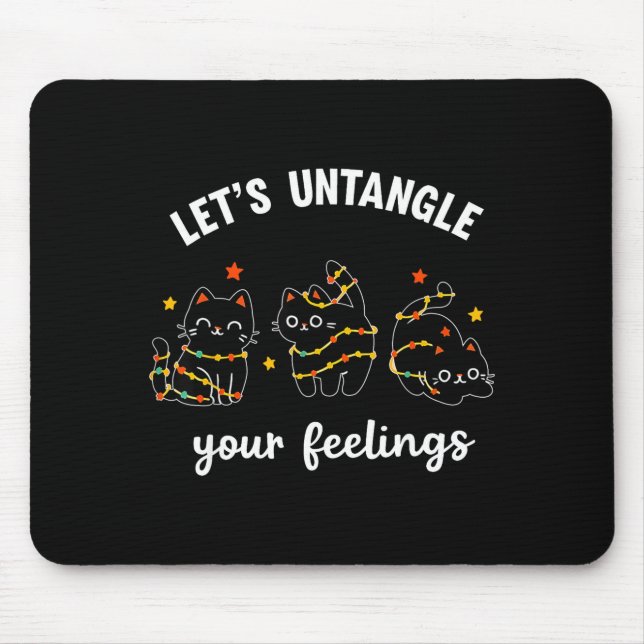 Let's Untangle Your Feelings School Counselor Chri Mouse Mat (Front)