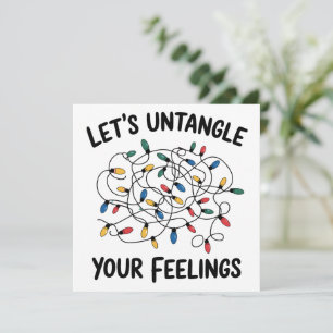 Let's Untangle Your Feelings School Counselor  Holiday Card