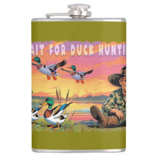 Let's Wait for Duck Hunting Season Mug Hip Flask