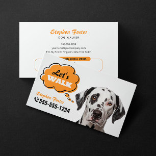 Let's Walk! Dog Walking Dog Trainer Dog Walker Business Card