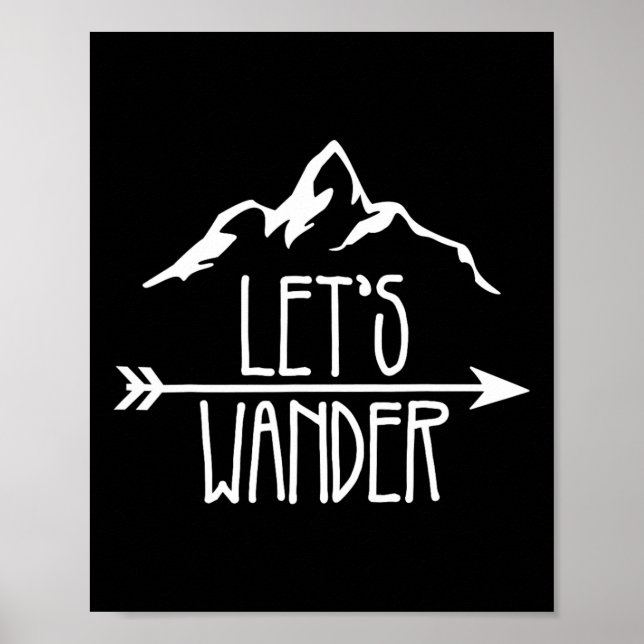Let's Wander Hiking Team Camping Matching Group Gi Poster (Front)