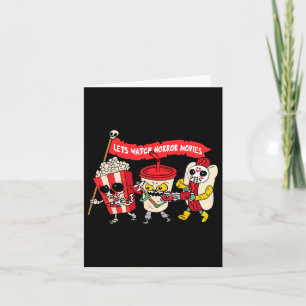 Lets Watch Horror Movies Fun Halloween Costume Spo Card
