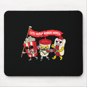 Lets Watch Horror Movies Fun Halloween Costume Spo Mouse Mat