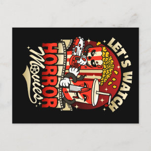 Let's watch horror movies - snacks postcard