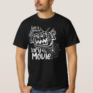 Let's watch scary movie ghostface, funny halloween T-Shirt