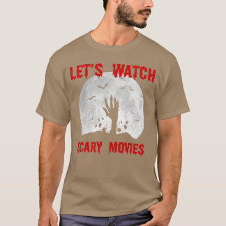 Lets Watch Scary Movies Scream Horror vintage fami T-Shirt