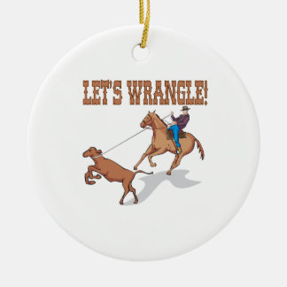 Lets Wrangle Ceramic Tree Decoration