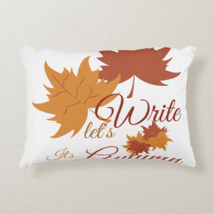 Let's write, it's autumn decorative cushion