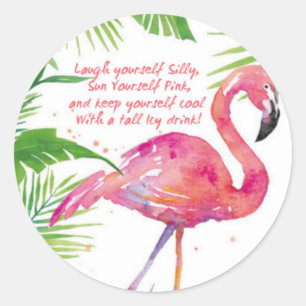 Lets's Flamingle Classic Round Sticker
