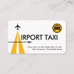 Letter-A Airport Runway Taxi Cab Business Card