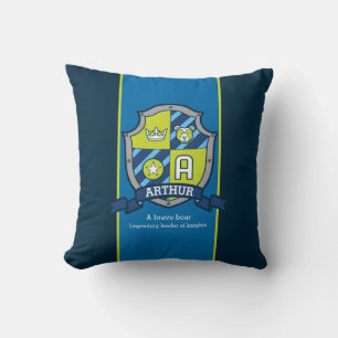 Letter A Arthur name meaning bear custom Cushion