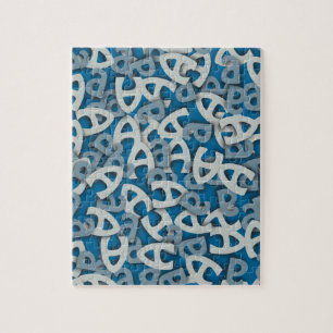 Letter A Blue Jigsaw Puzzle