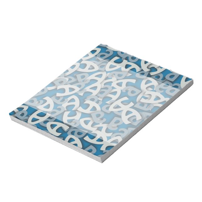 Letter A Blue Notepad (Rotated)