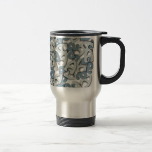 Letter A Blue Travel Mug