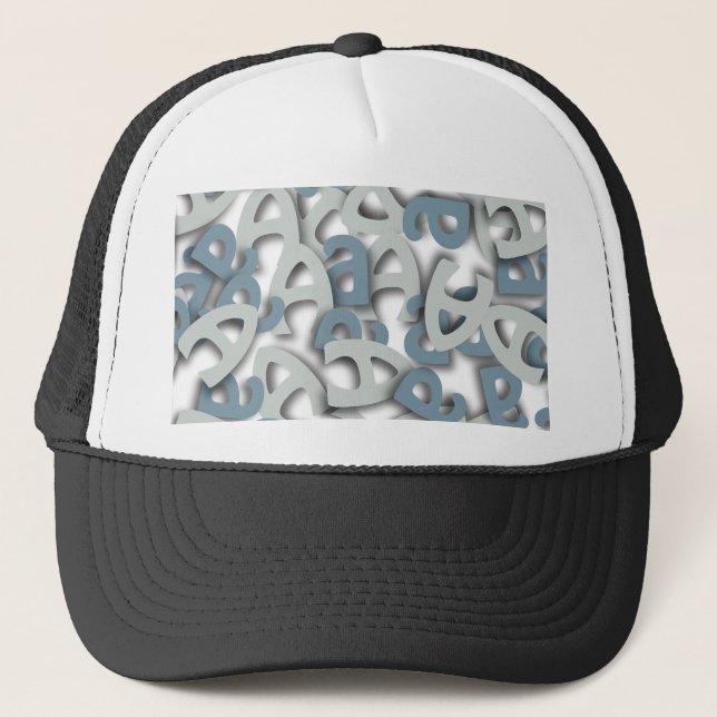 Letter A Blue Trucker Hat (Front)