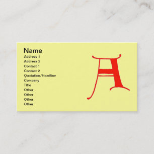 Letter A Business Card