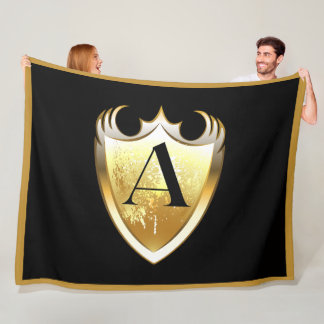 Letter A Capital Alphabet Fleece Blanket
