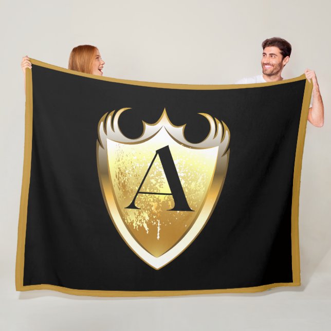 Letter A Capital Alphabet Fleece Blanket (In Situ)