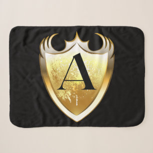 Letter A Capital Alphabet Sherpa Blanket