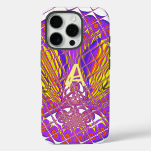 Letter A, Colourful logo text design iPhone 16 Pro Case
