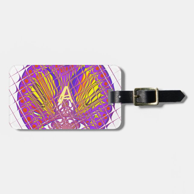 Letter A, Colourful logo text design Luggage Tag (Front Horizontal)