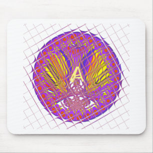 Letter A, Colourful logo text design Mouse Mat