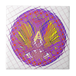 Letter A, Colourful logo text design Tile