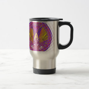 Letter A, Colourful logo text design Travel Mug