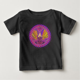 Letter A Colourful Logo Text Radiant Initial Art Baby T-Shirt