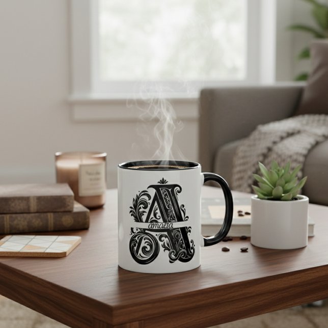 Letter A, Custom Name Monogrammed Mug  (Creator Uploaded)